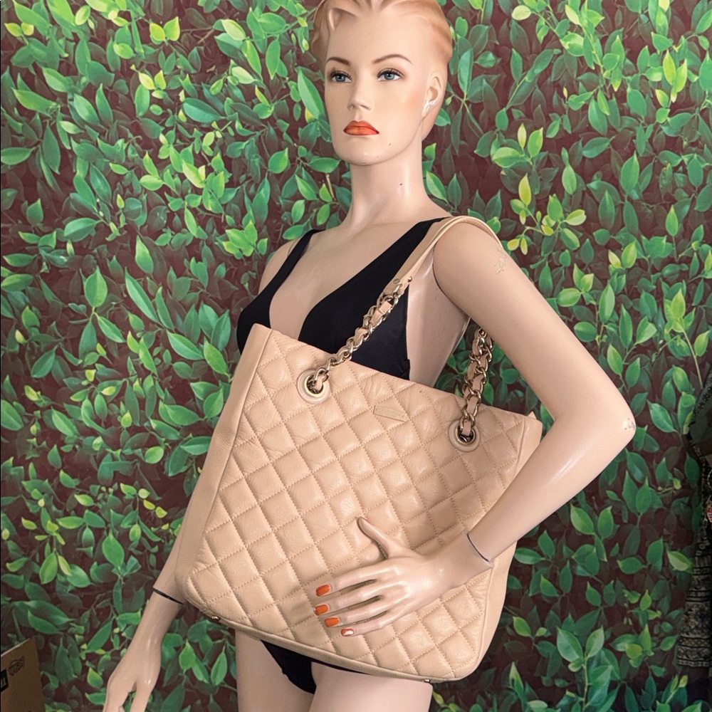 Large Kate Spade Quilted Leather Tote Bag - Picture 12 of 17